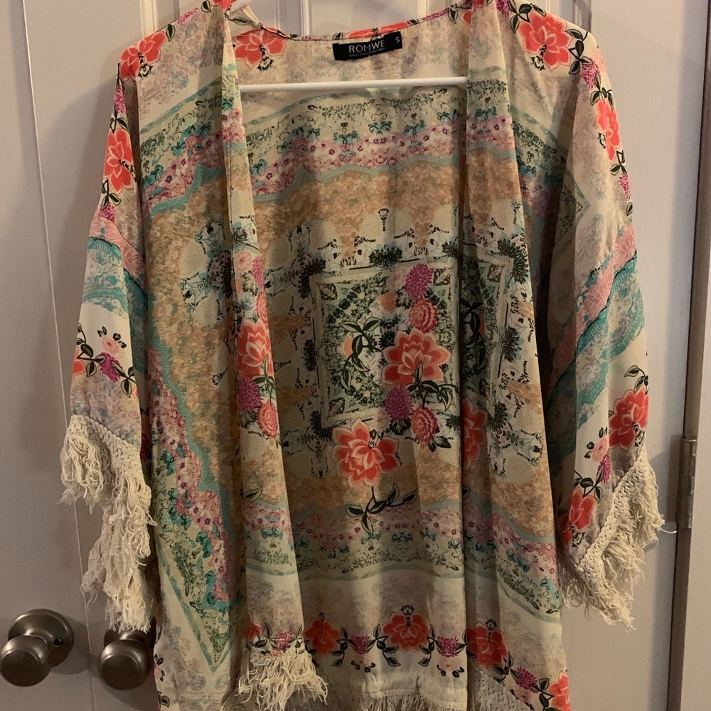 Patterned silk kimono jacket